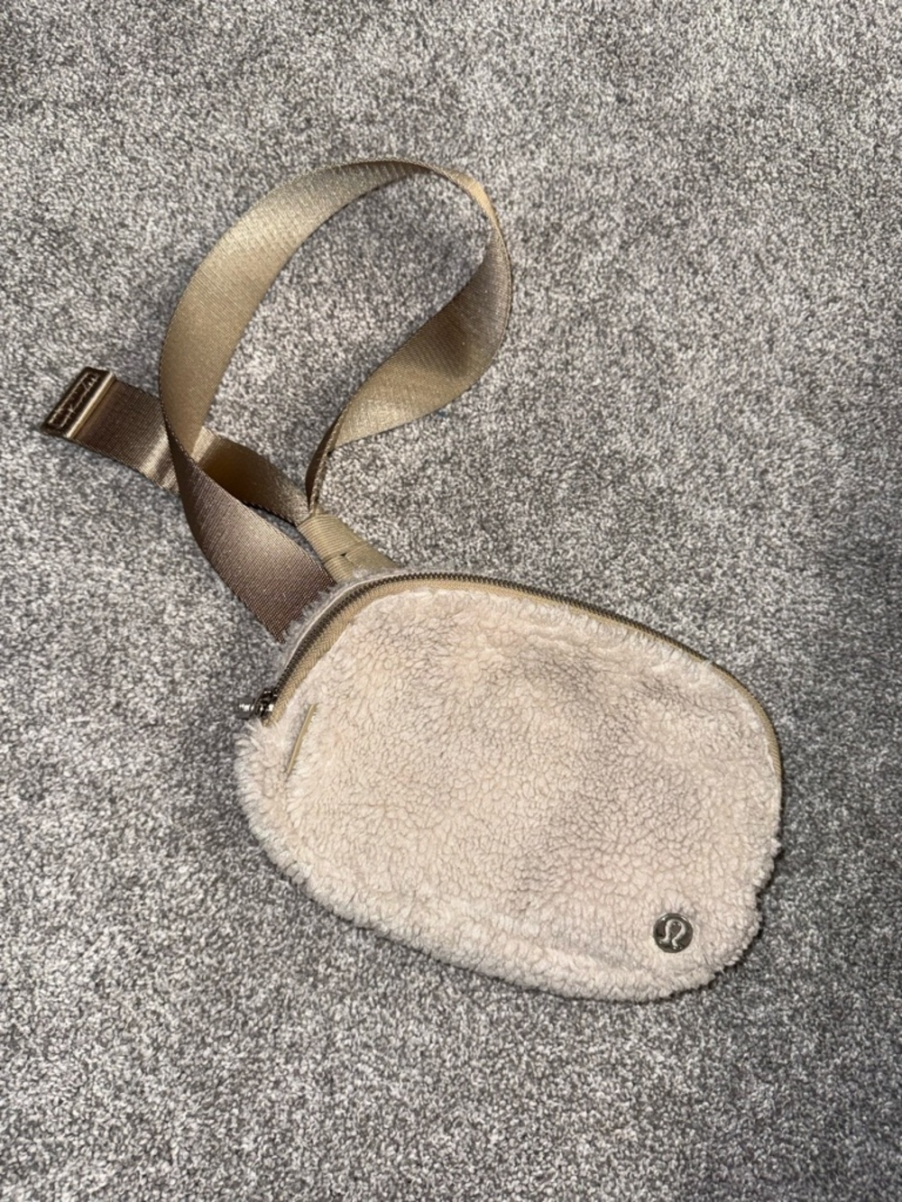 lululemon athletica Cream Sherpa Crossbody Bag